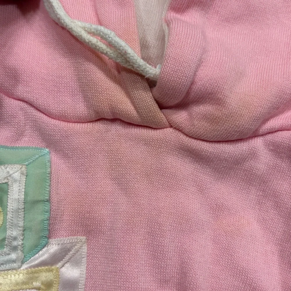 Vintage Joggles Baby Girl‎ Alphabet Blocks Hoodie Pink White 12 Months 80s 90s